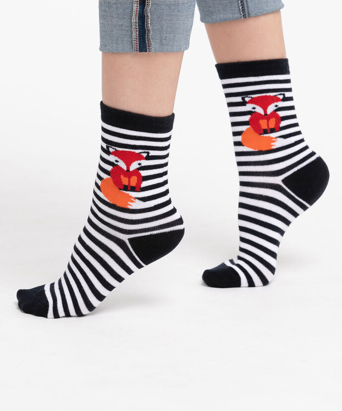 Striped Fox Socks