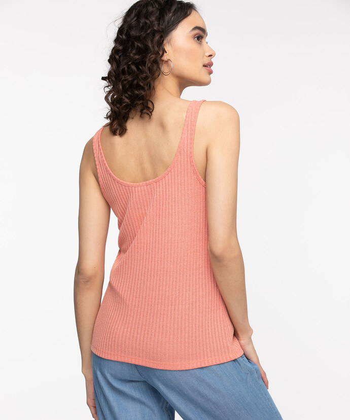 Sleeveless Button Front Sweater Top Image 3