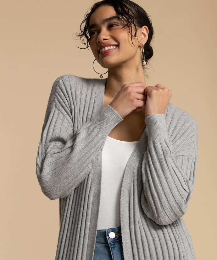 Femme by Design Ribbed Duster Cardigan Image 1