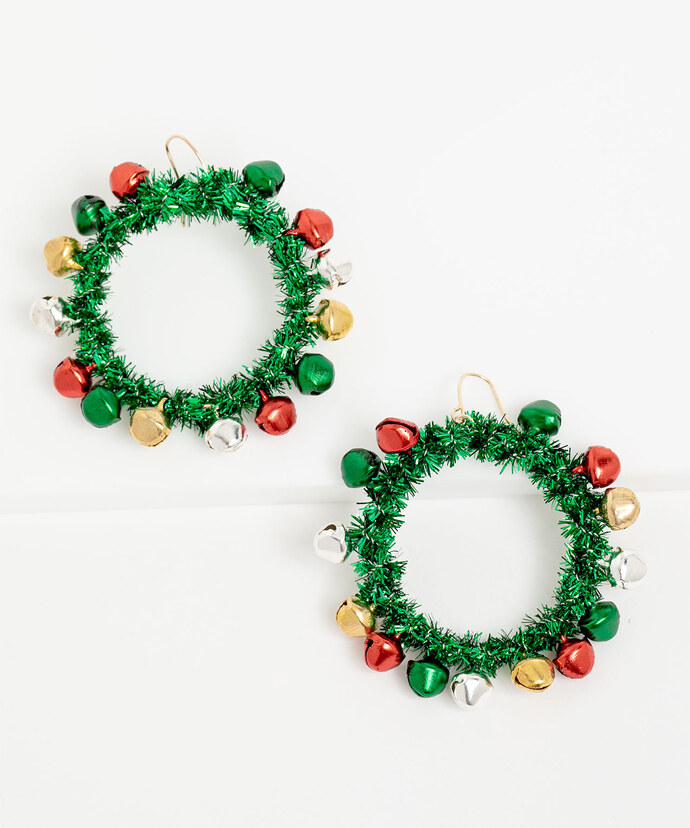 Jingly Wreath Hoop Earring Image 1