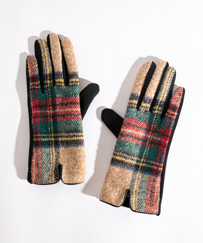 Plaid Gloves Image 1