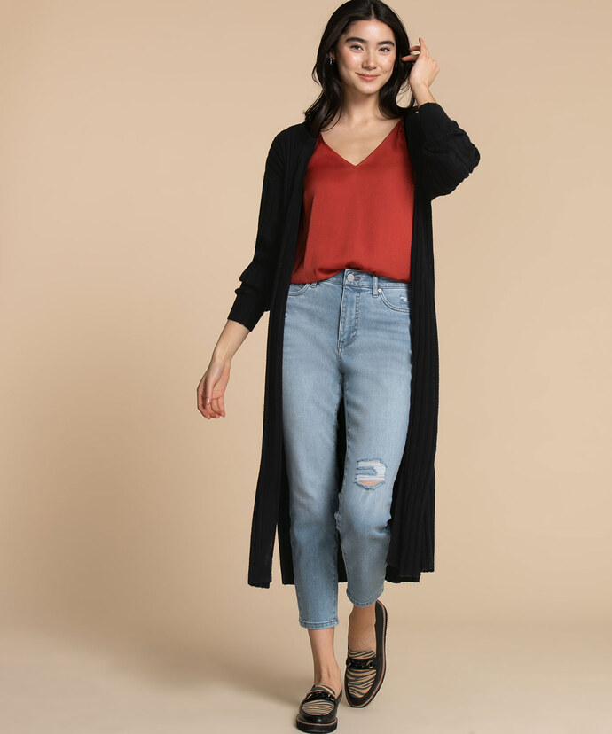 Femme by Design Ribbed Duster Cardigan Image 2