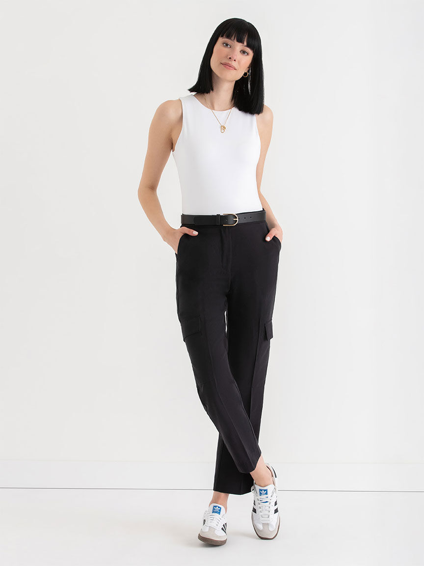 Straight Leg Cargo Pants Ricki s Size 18 Black Colour