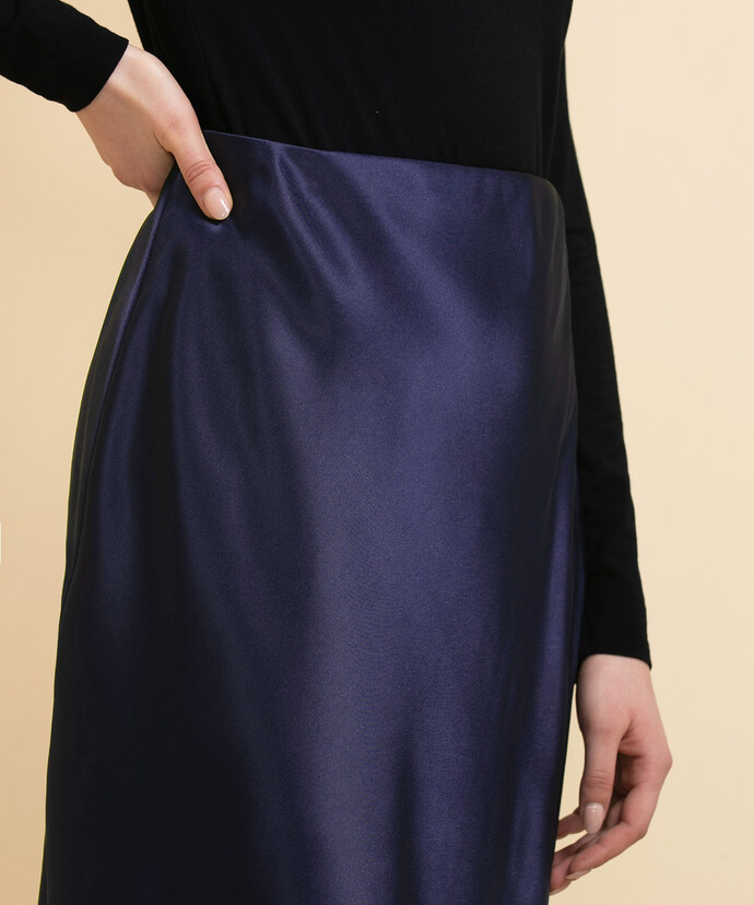 Tash + Sophie Satin Elastic Waist Skirt Image 4