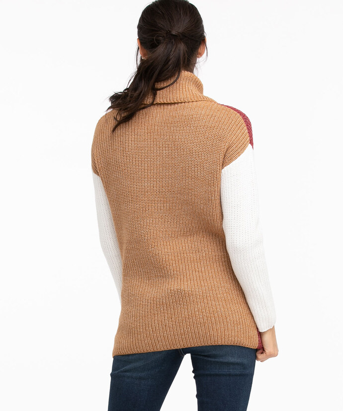 Colourblock Cowl Neck Sweater Image 3
