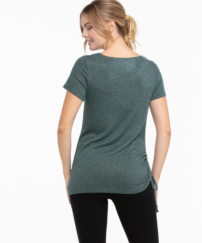 Side Ruched Hacci Tee Image 2