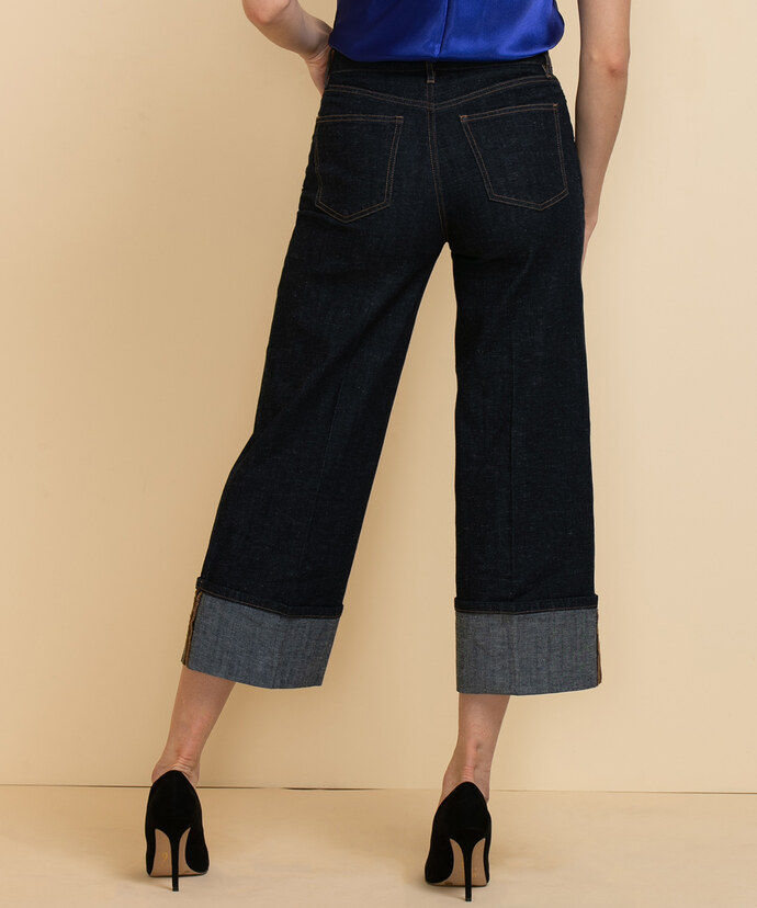 Winona Wide Crop Jeans with Cuff Image 5