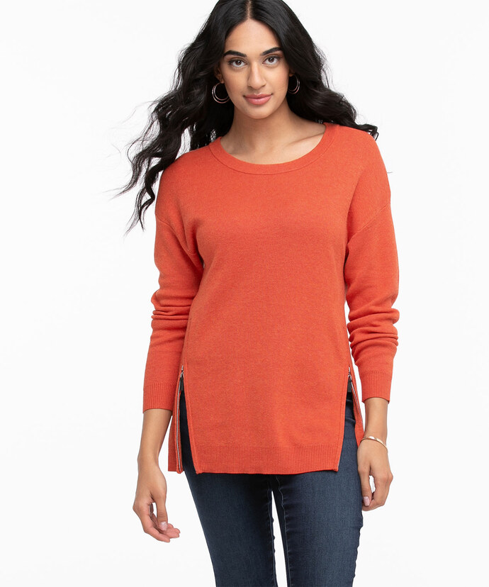 Pullover Zipper Sweater Image 3
