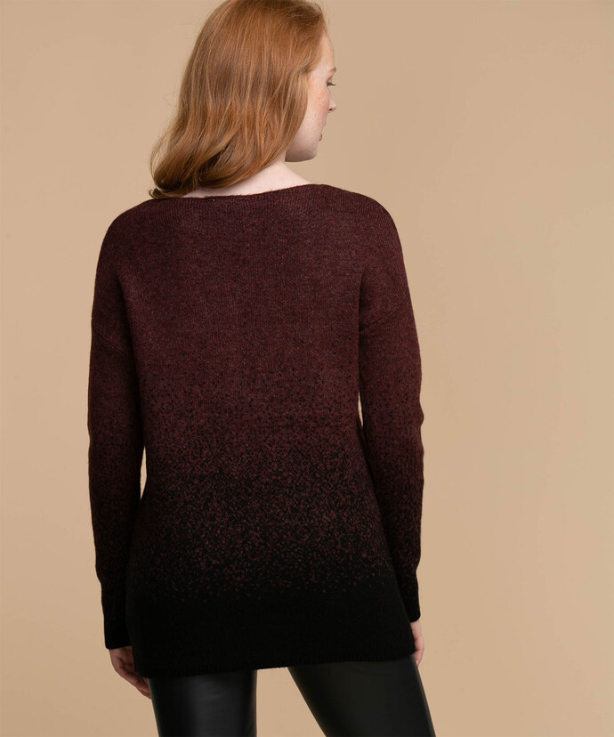 Ombre Boat Neck Tunic Sweater Image 3