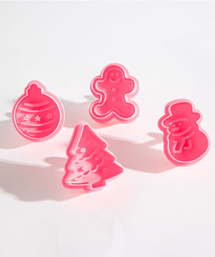 Christmas Cookie Cutters, Pink