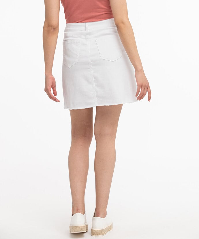 Frayed Hem Denim Skirt Image 4