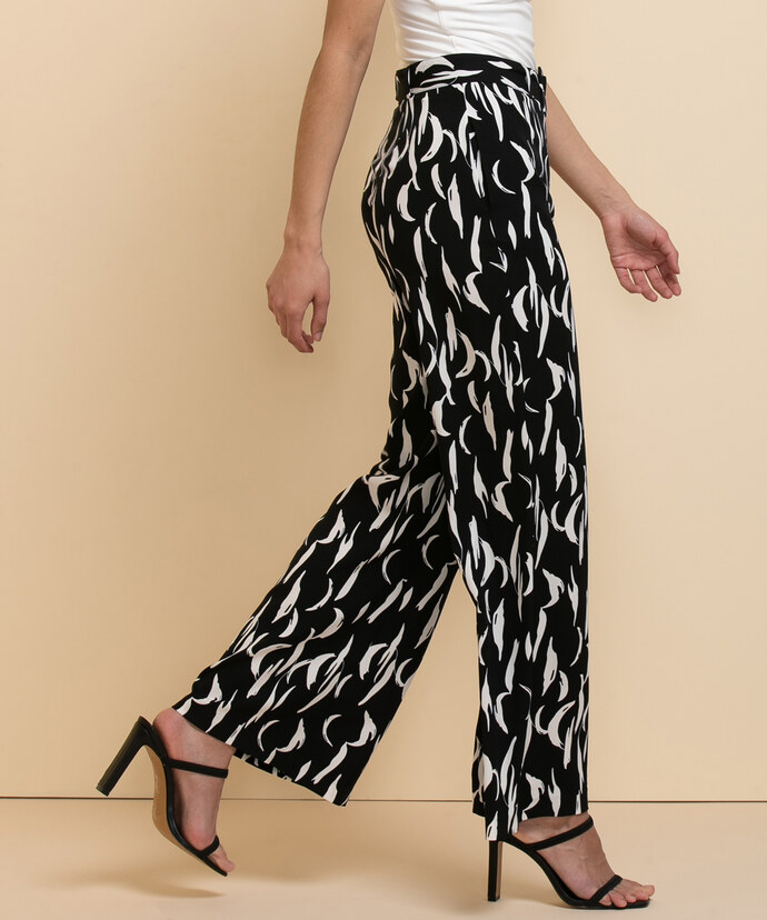 High-Waisted Wide-Leg Belted Pant Image 2