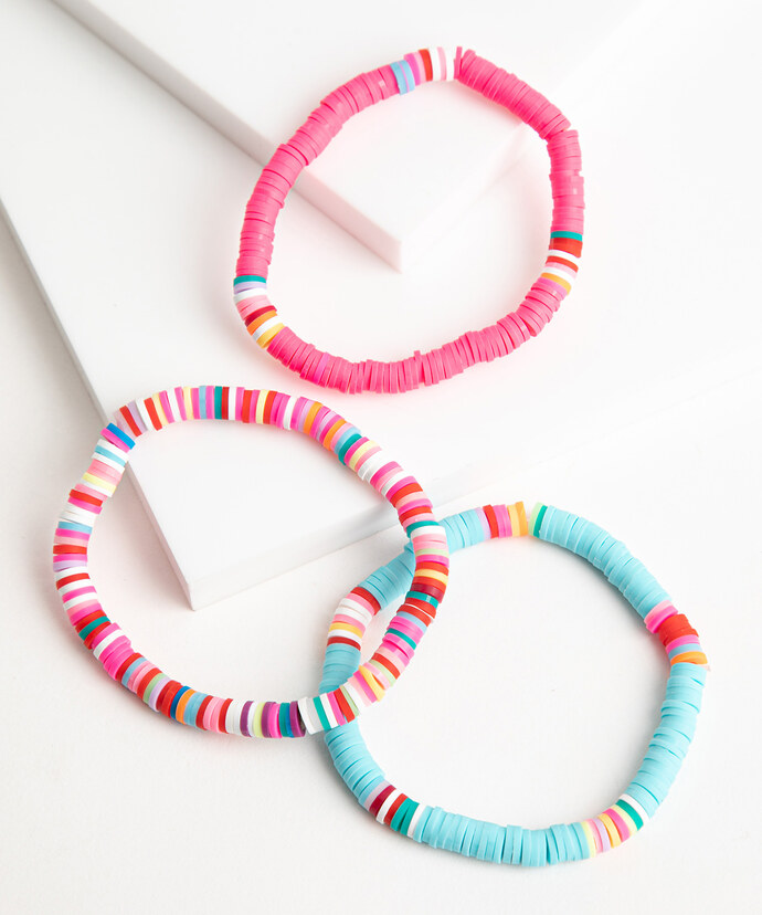 Colourful Stretch Bracelet 3-Pack