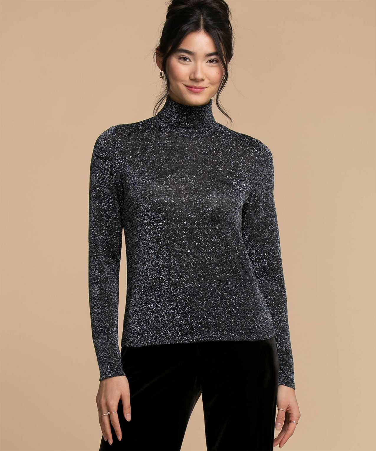Sparkly Long Sleeve Turtleneck Rickis