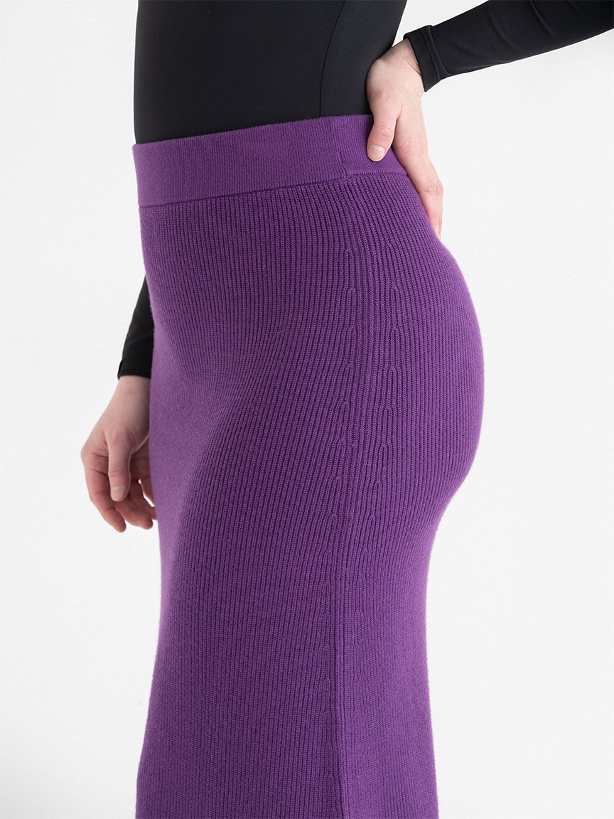 Purple knit skirt shop
