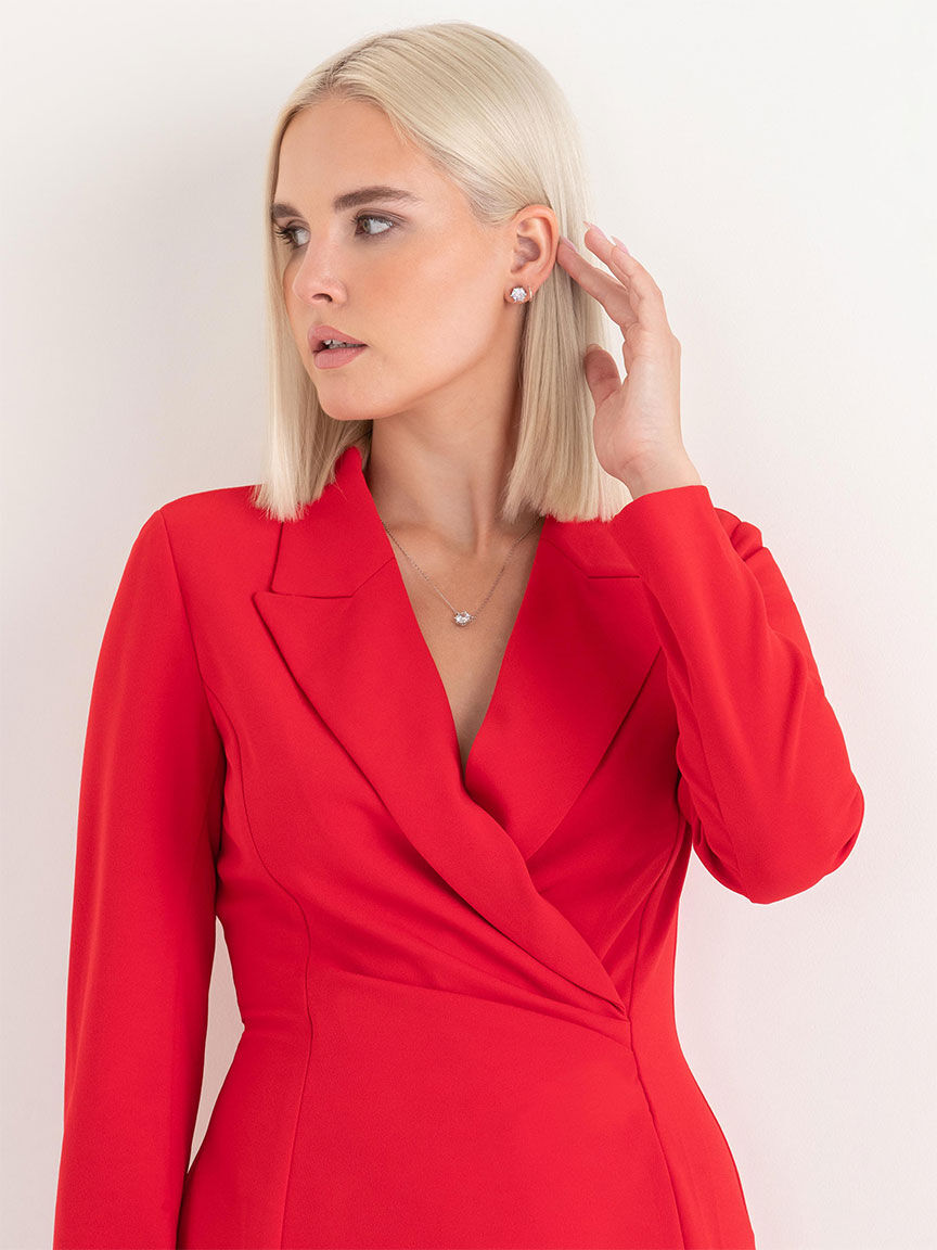 Wrap dress with blazer clearance