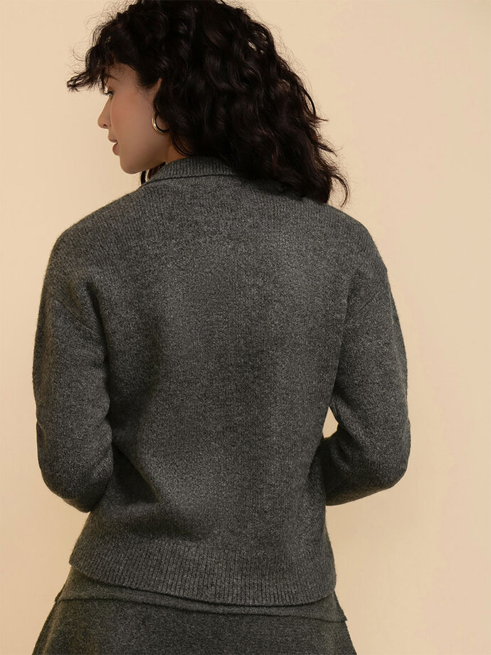 Polo Collar Sweater Image 5