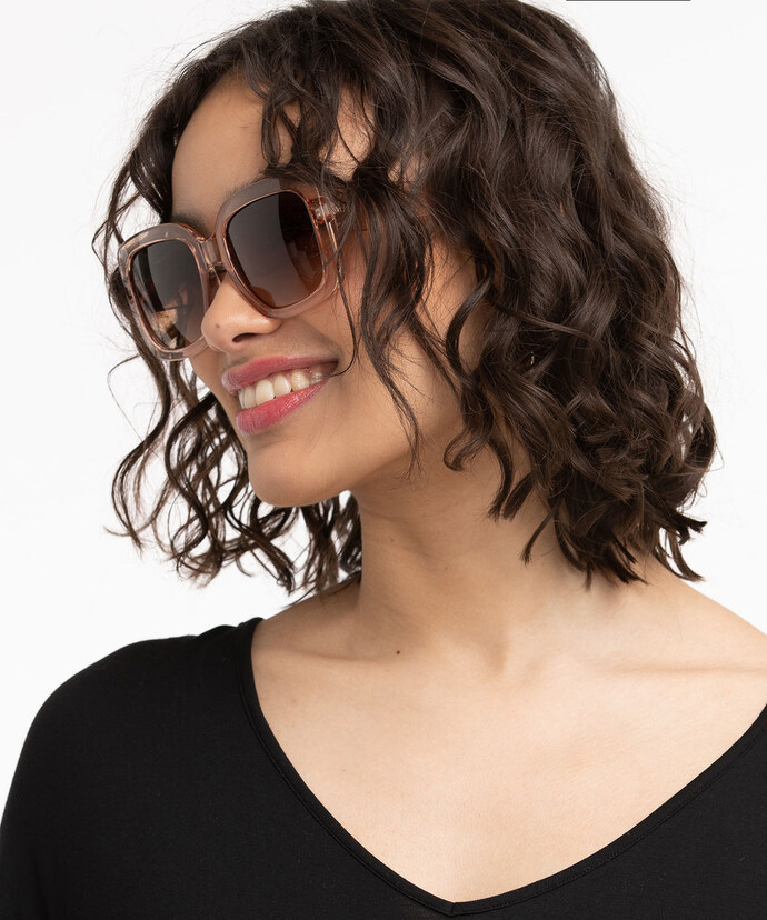 Oversized Translucent Sunglasses Image 2