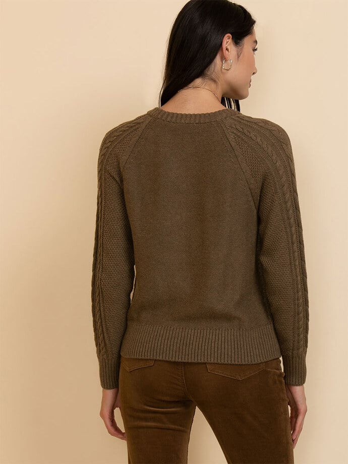Cable Knit Pullover Sweater Image 6