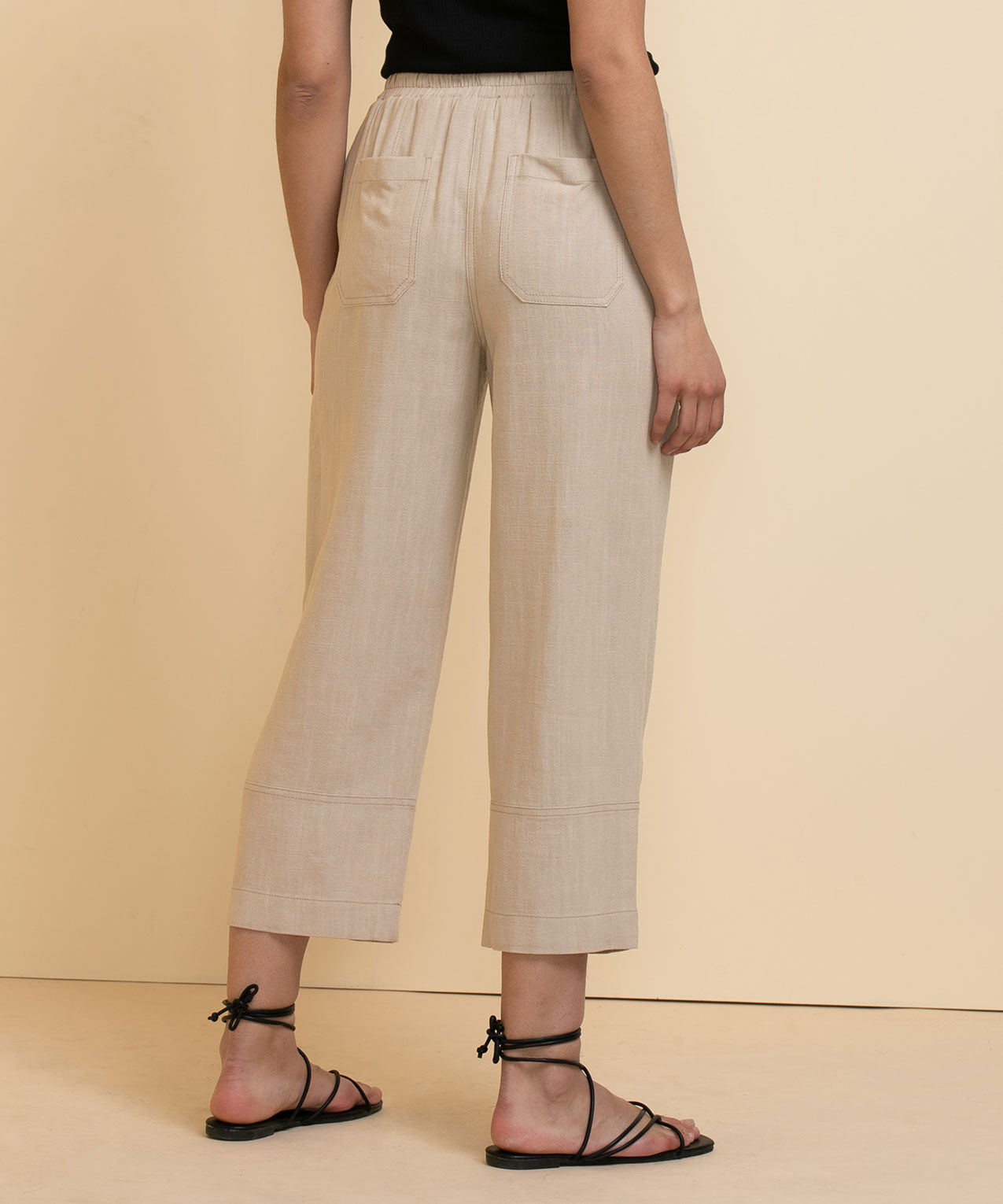 Linen new arrivals crop pants