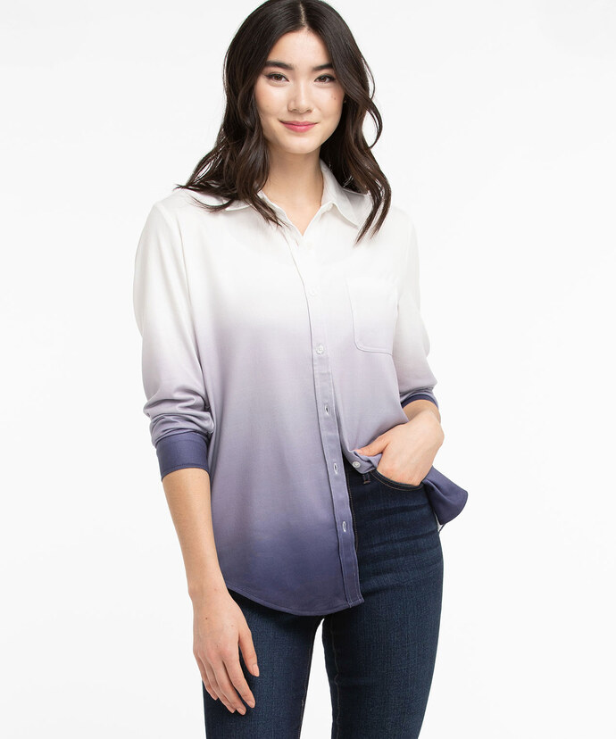 Button Front Knit Shirt Image 1