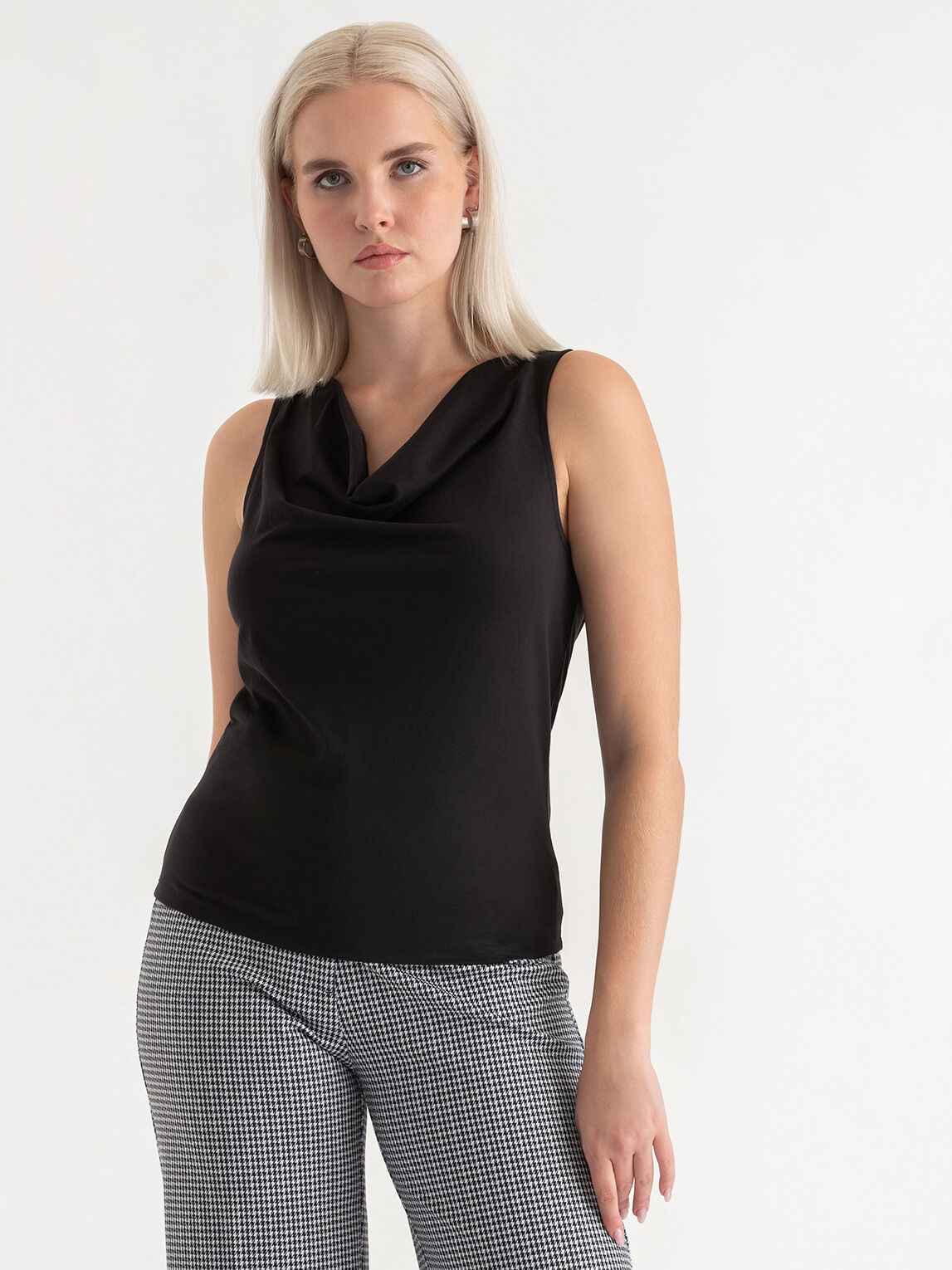 Sleeveless Cowl Neck Top Rickis