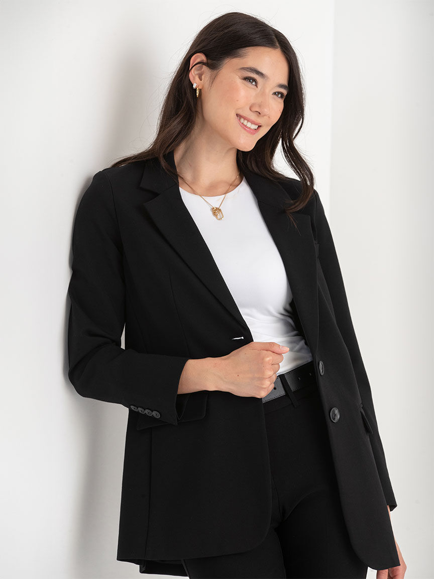 Bristol Mid Length Blazer in Luxe Ponte Rickis