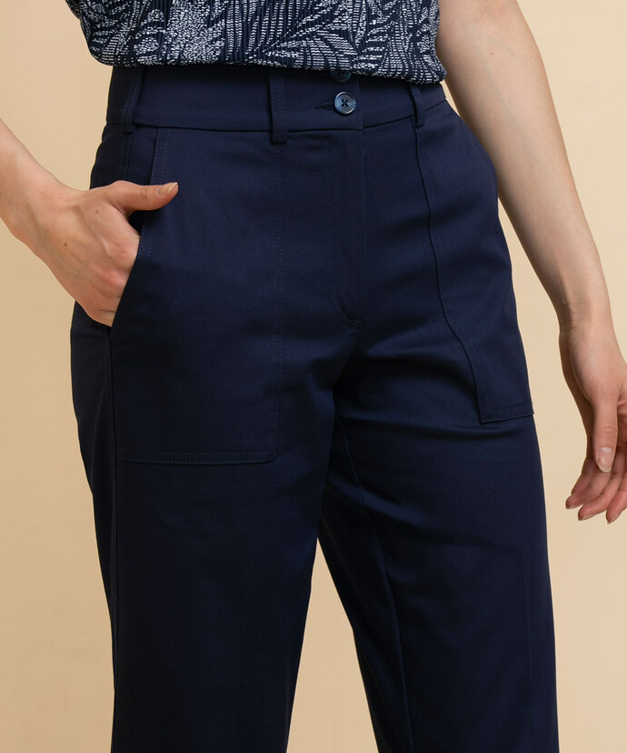 Cotton-Blend Cropped Trouser Image 4