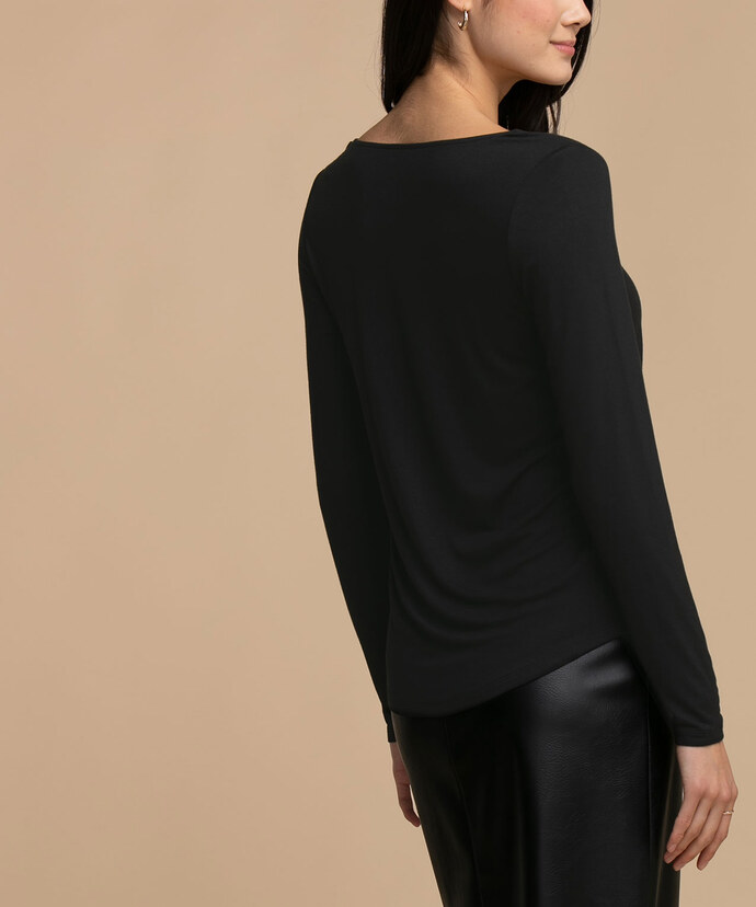 Eco-Friendly Mesh-Lined Square Neck Top Image 3