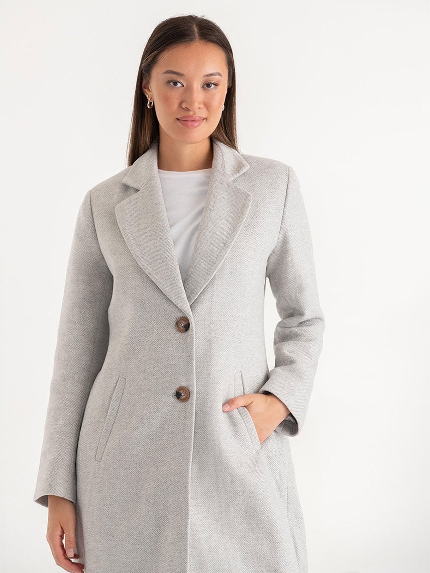 Ricki s Kennedy Herringbone Wool Coat
