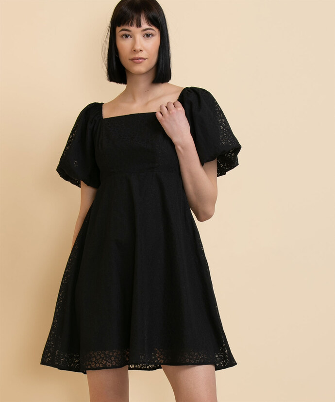 Puff Sleeve with Tie-Back Dress Image 4