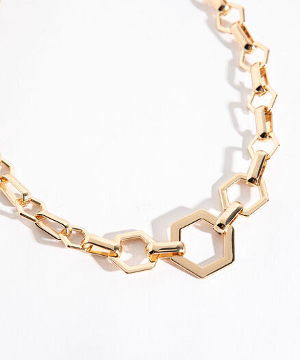 Chain Link Statement Necklace, Gold