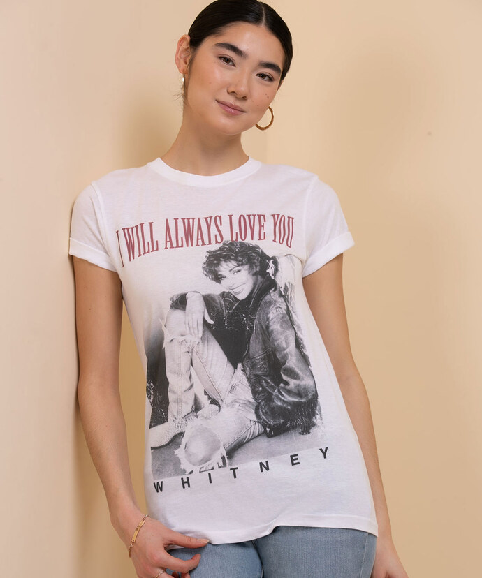 Whitney Houston 'I Will Always Love You' Tee Image 1