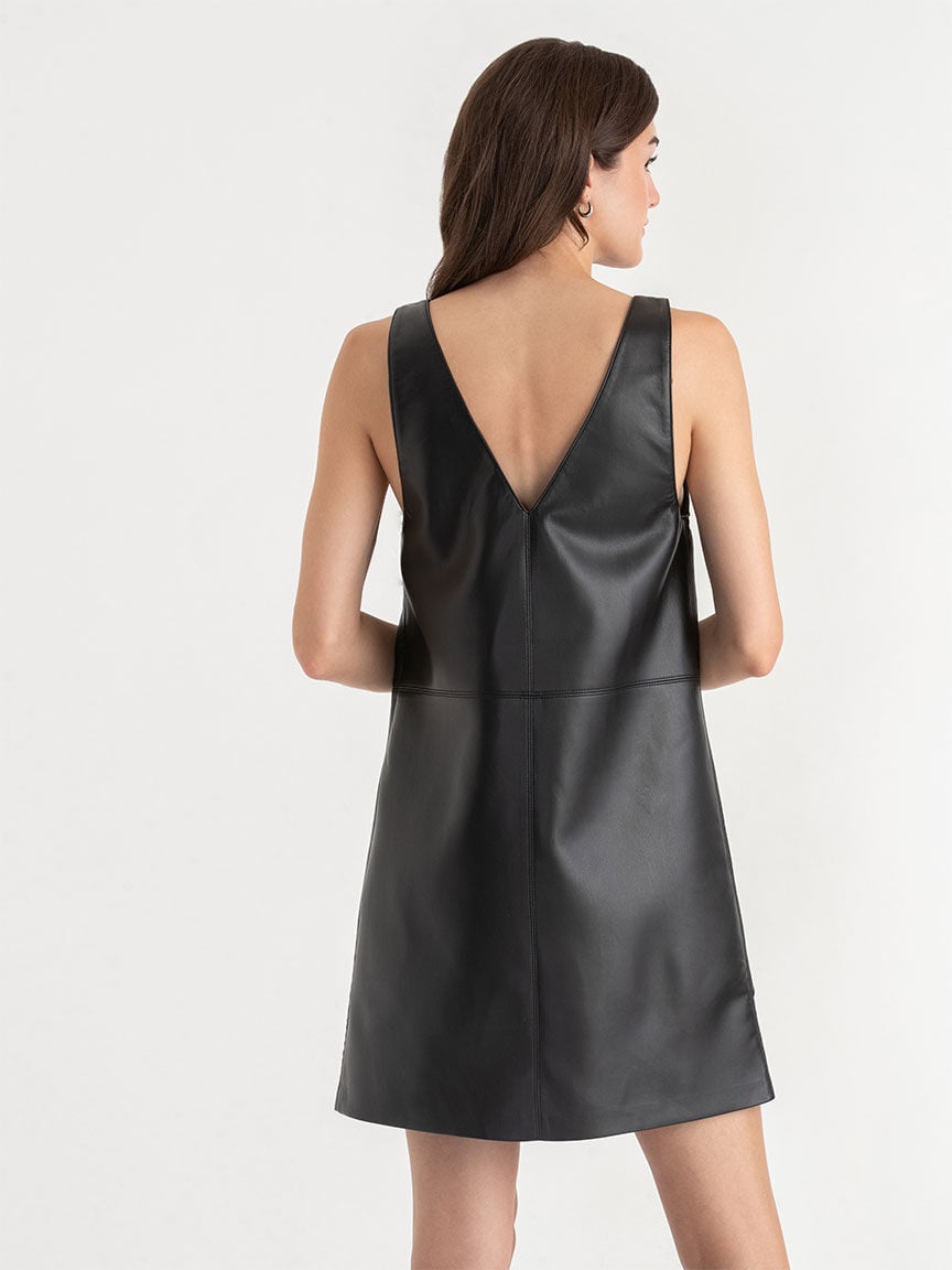 Faux Leather Pinafore Dress Rickis
