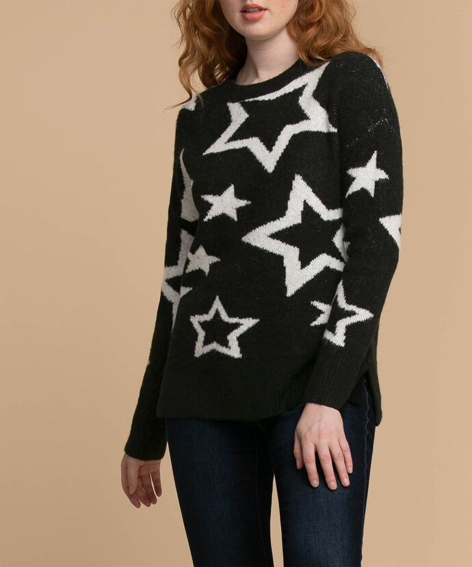 Eco-Friendly Starry Tunic Sweater Image 2