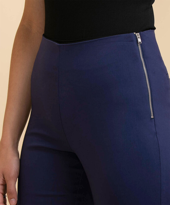 Audrey Skinny Crop Pant with Side Zip Image 5