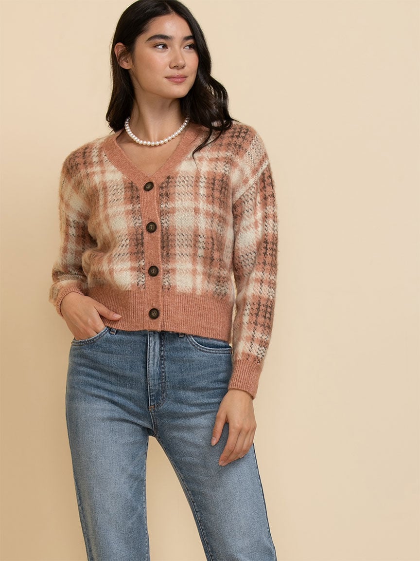 Plaid cardigans discount