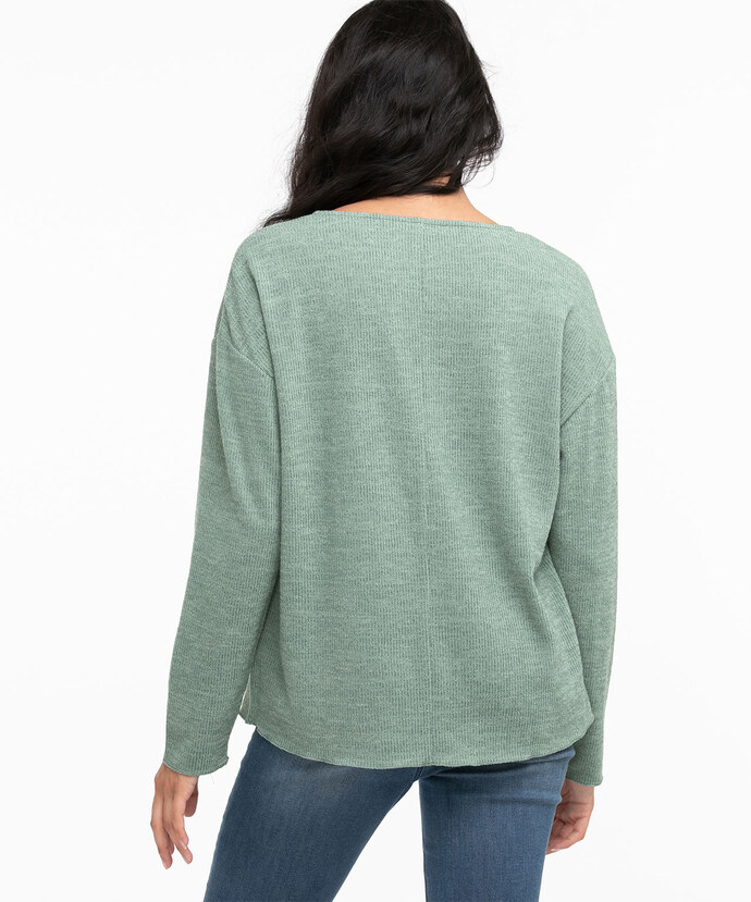 Ribbed Long Sleeve Sweater Image 3
