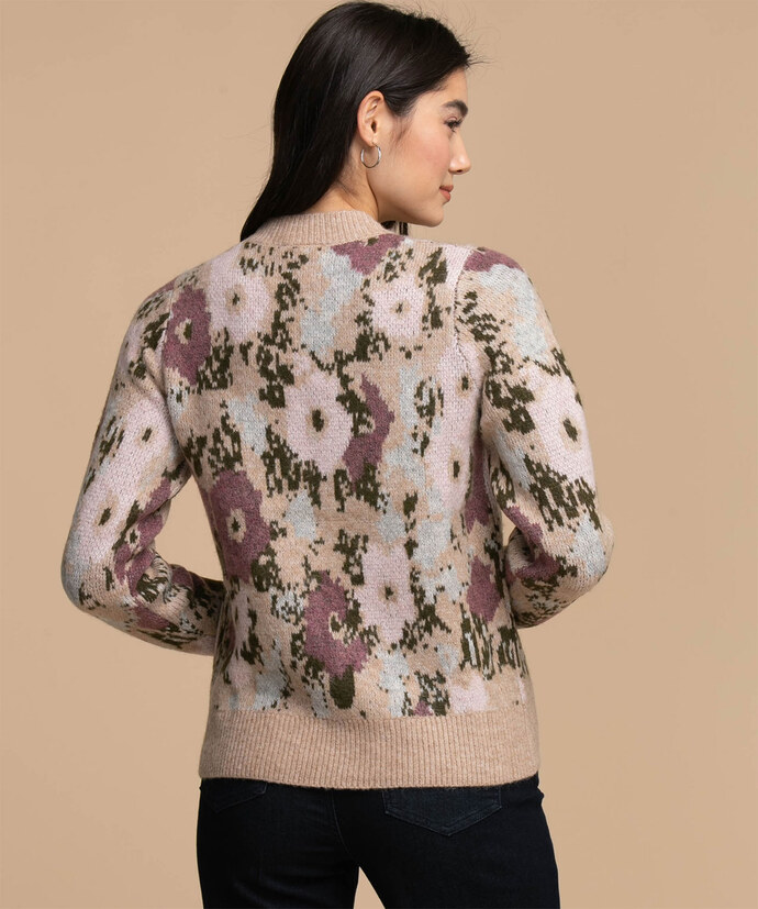 Floral Pattern Pullover Sweater Image 3