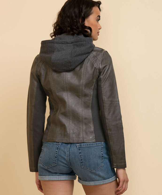Faux Leather Jacket by Sebby Collection Image 5