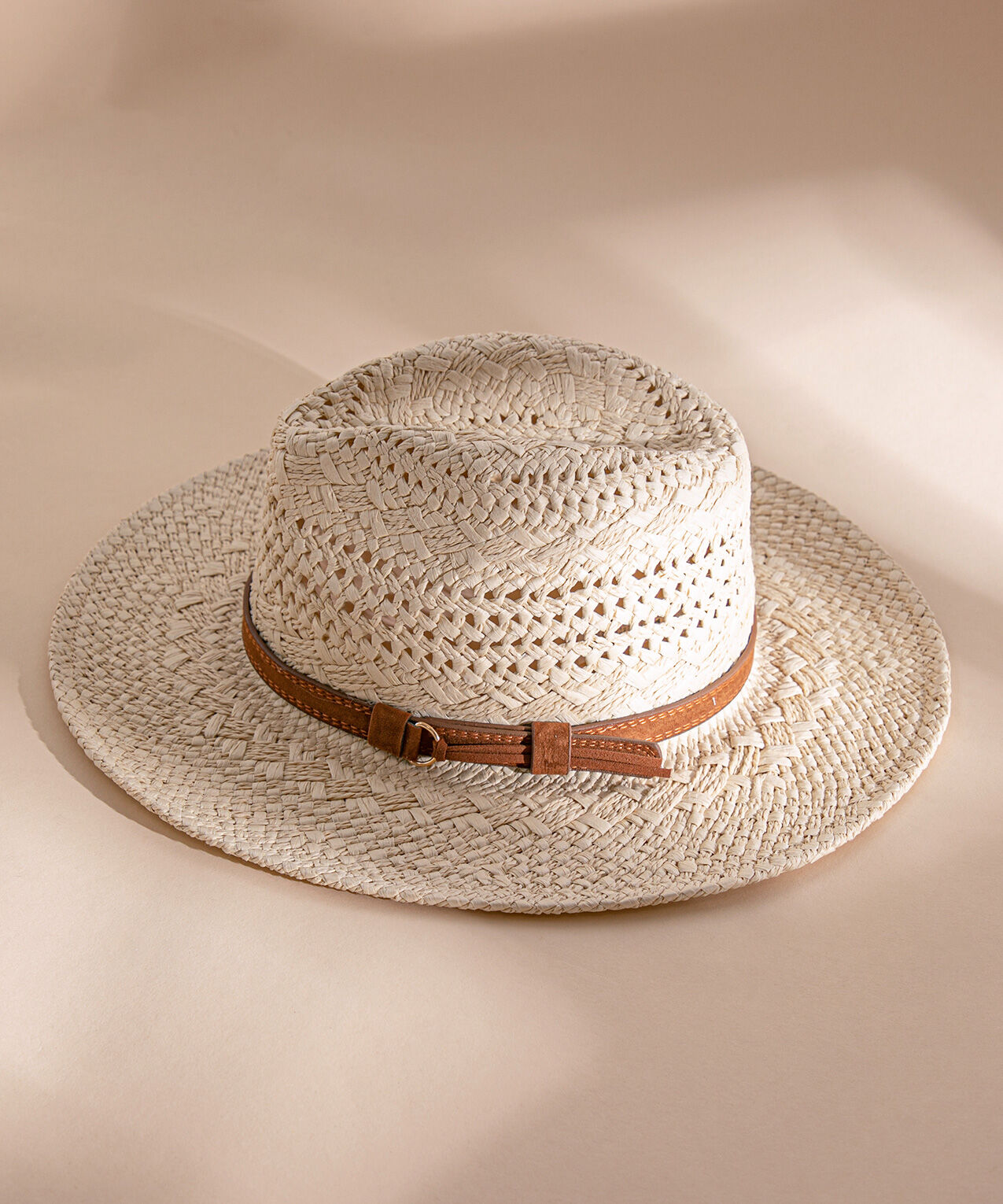 Leather panama hat sales