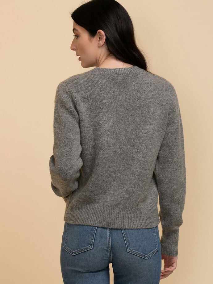 Crew Neck Mossy Pullover Sweater Image 4