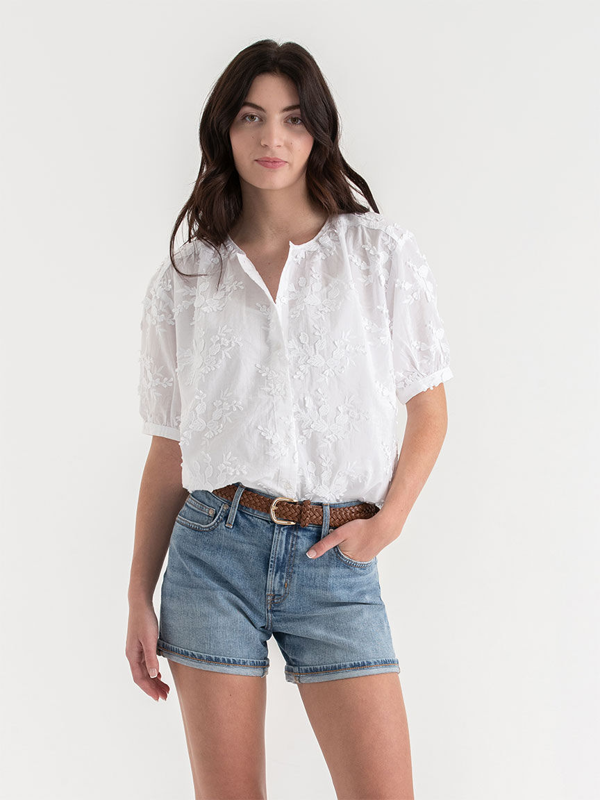 Cotton Voile Puff Sleeve Blouse | Rickis
