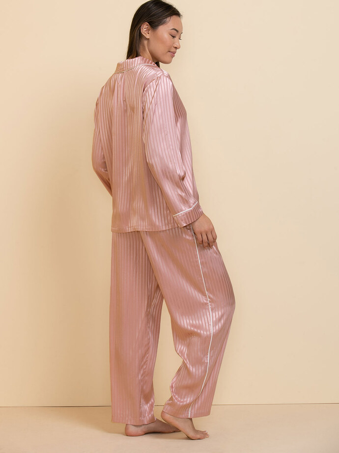 Classic Satin Pajama Set Image 4