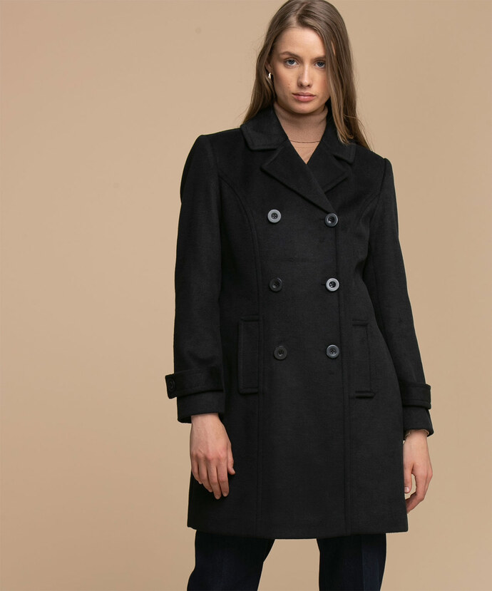 Double Breasted Wool Blend Coat Image 3