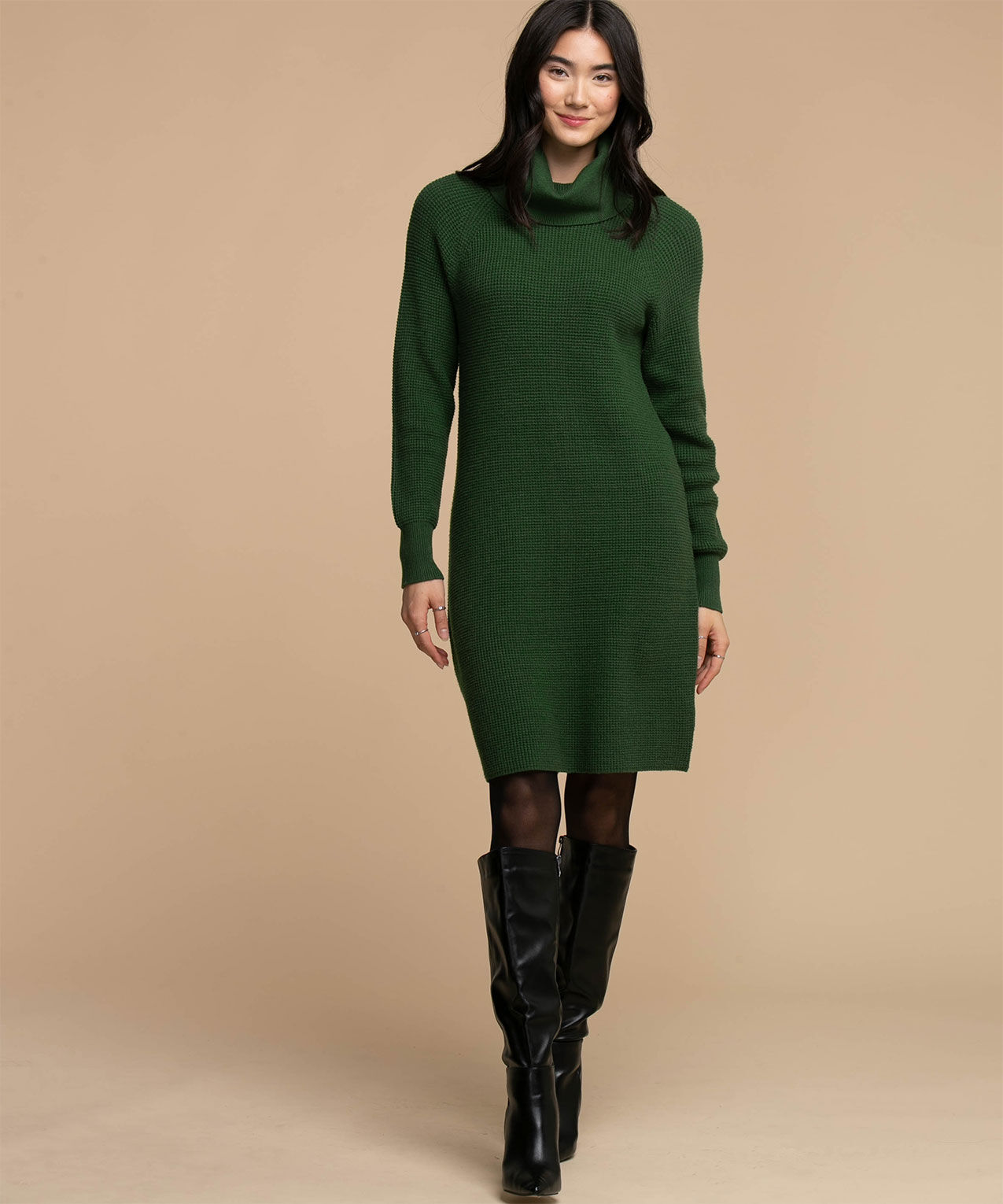 Cowl neck on sale sweater dress