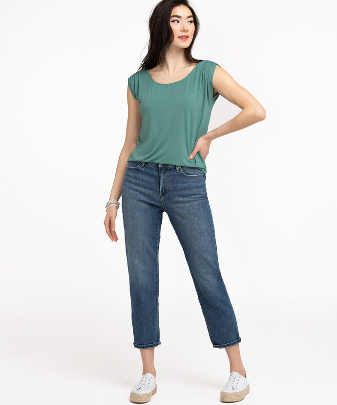 Eco-Friendly Ruched Shoulder Tee Image 2