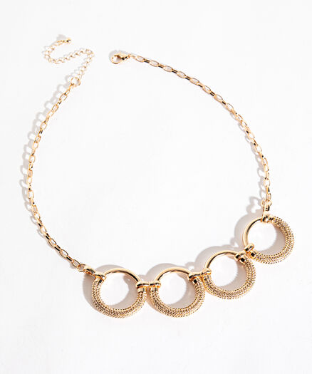 Circle Statement Necklace, Gold