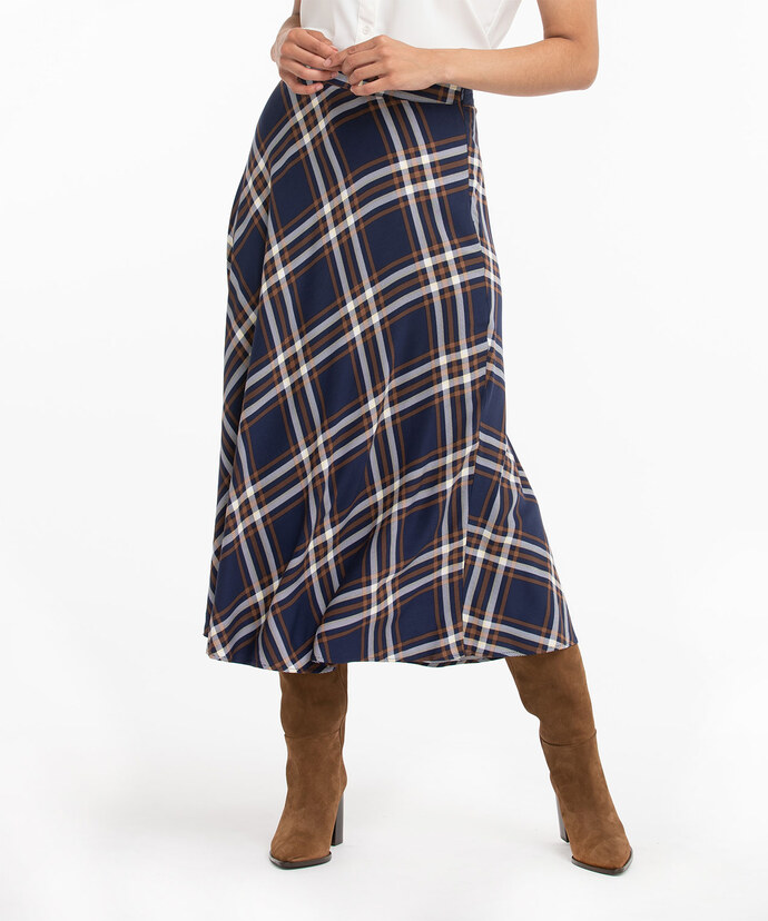Plaid Midi Skirt Image 2