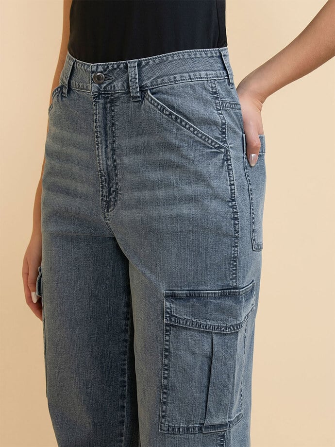Lucy Loose Straight Cargo Jeans Image 3